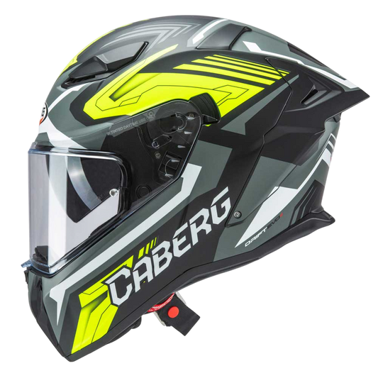 Drift Evo II Jarama Matt Black, Grey & Yellow Fluo Motorcycle Helmet