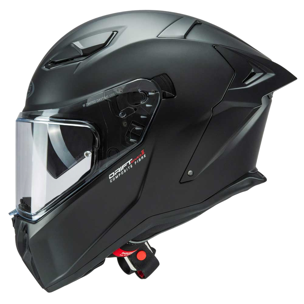 Drift Evo II Matt Black Motorcycle Helmet