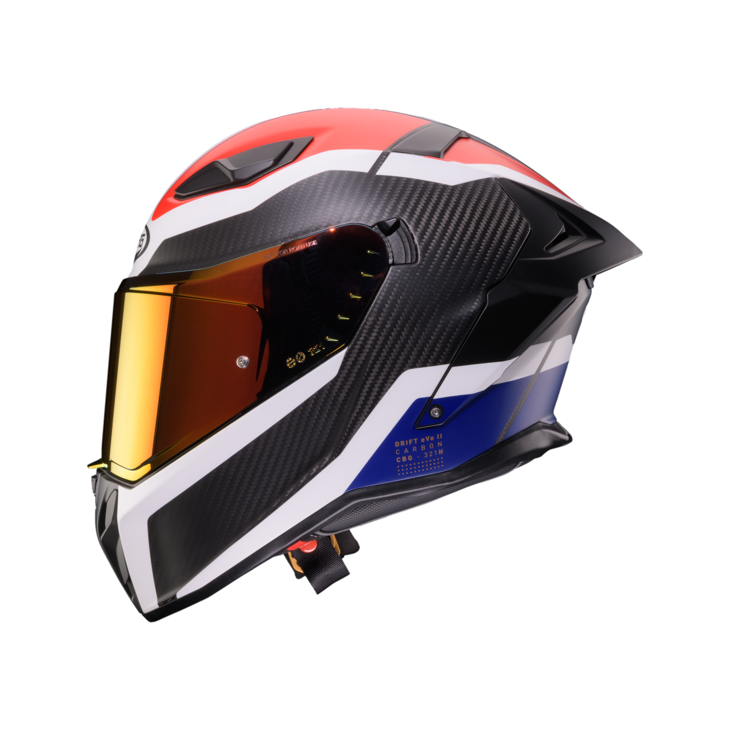 Drift Evo II Matt Carbon CBR Full Face Motorbike Helmet