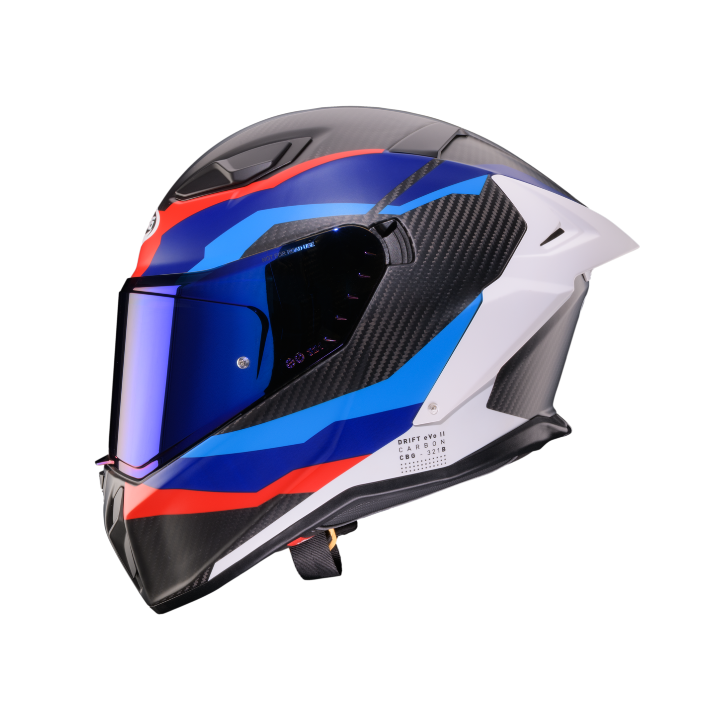 Drift Evo II Matt Carbon Msport Full Face Motorbike Helmet