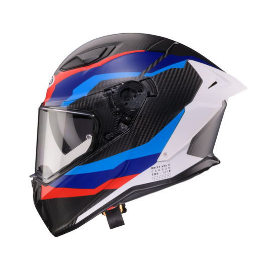 Drift Evo II Matt Carbon Msport Full Face Motorbike Helmet