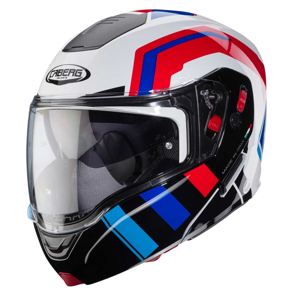 Horus X Road White, Red & Blue Motorcycle Helmet