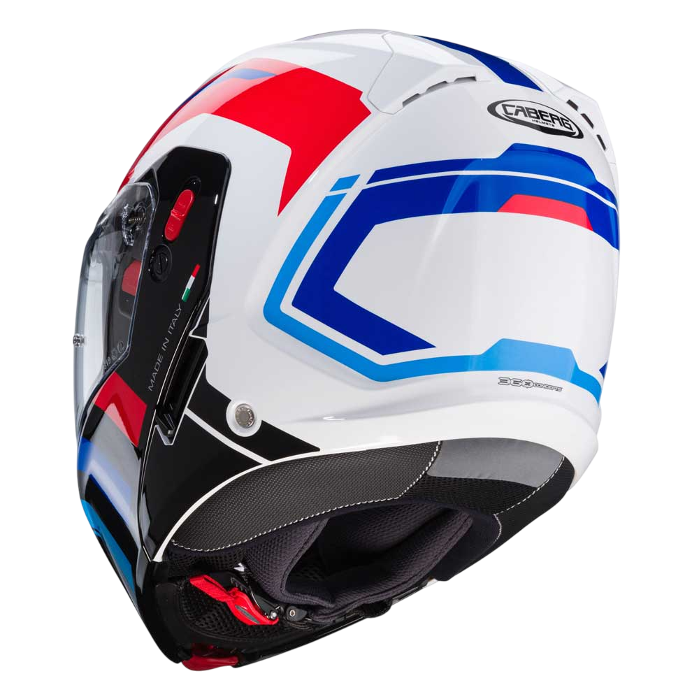Horus X Road White, Red & Blue Motorcycle Helmet