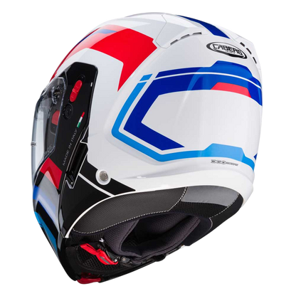 Horus X Road White, Red & Blue Motorcycle Helmet