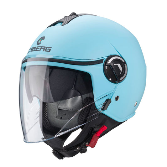 Riviera V4 Matt Light Blue Open Face Motorbike Helmet