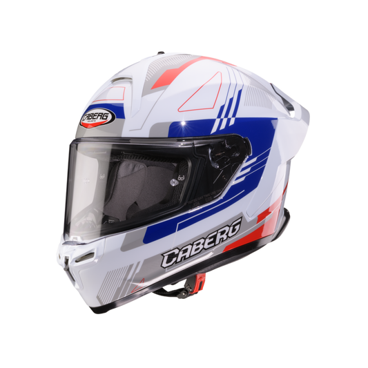 Roxter Colt White, Red, Blue & Grey Full Face Motorbike Helmet