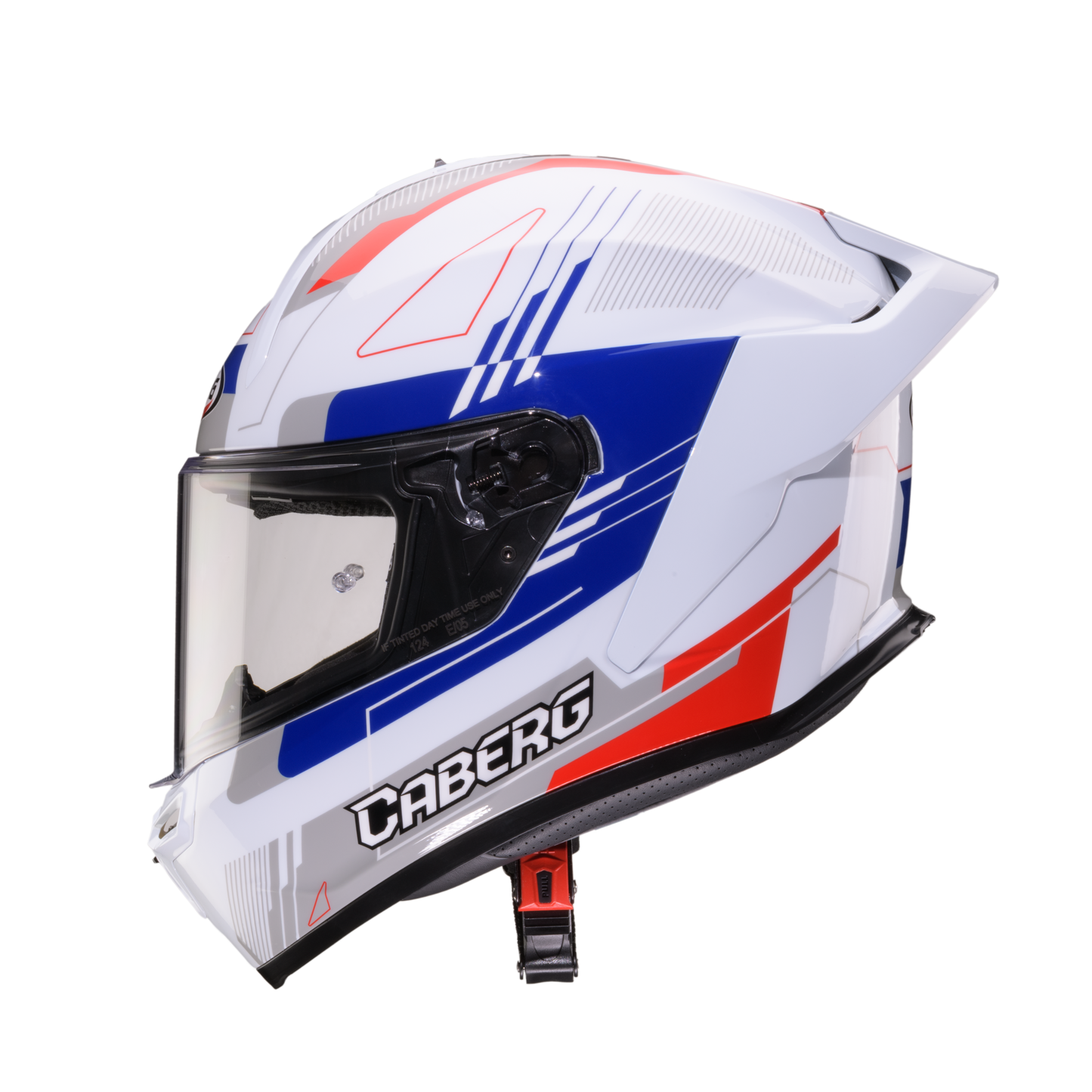 Roxter Colt White, Red, Blue & Grey Full Face Motorbike Helmet
