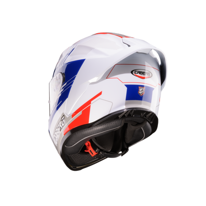 Roxter Colt White, Red, Blue & Grey Full Face Motorbike Helmet