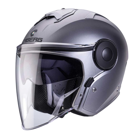 Soho Matt Gun Metal Motorcycle Helmet