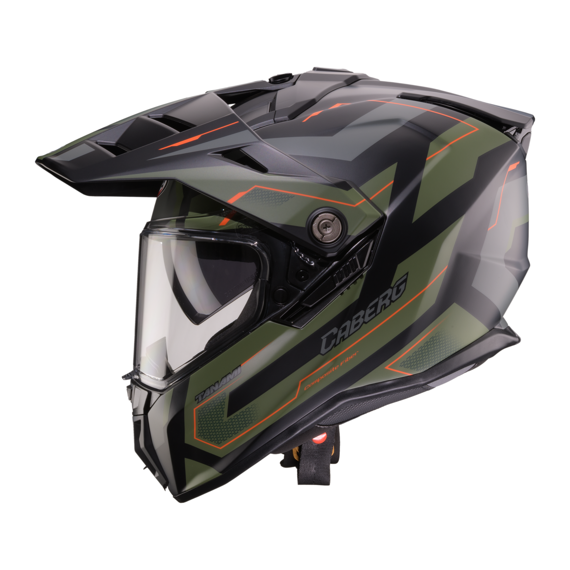 Tanami Ranger Matt Black Military Green Full Face Helmet