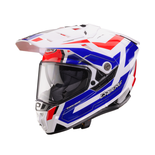 Tanami Ranger White, Red & Blue Full Face Motorbike Helmet