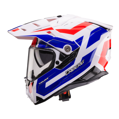 Tanami Ranger White, Red & Blue Full Face Motorbike Helmet