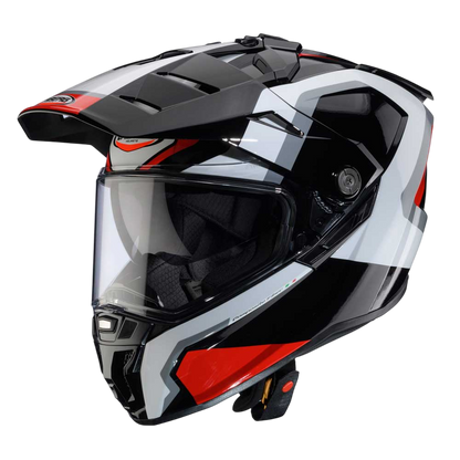 Tanami Scram Black, Red & White Motorcycle Helmet