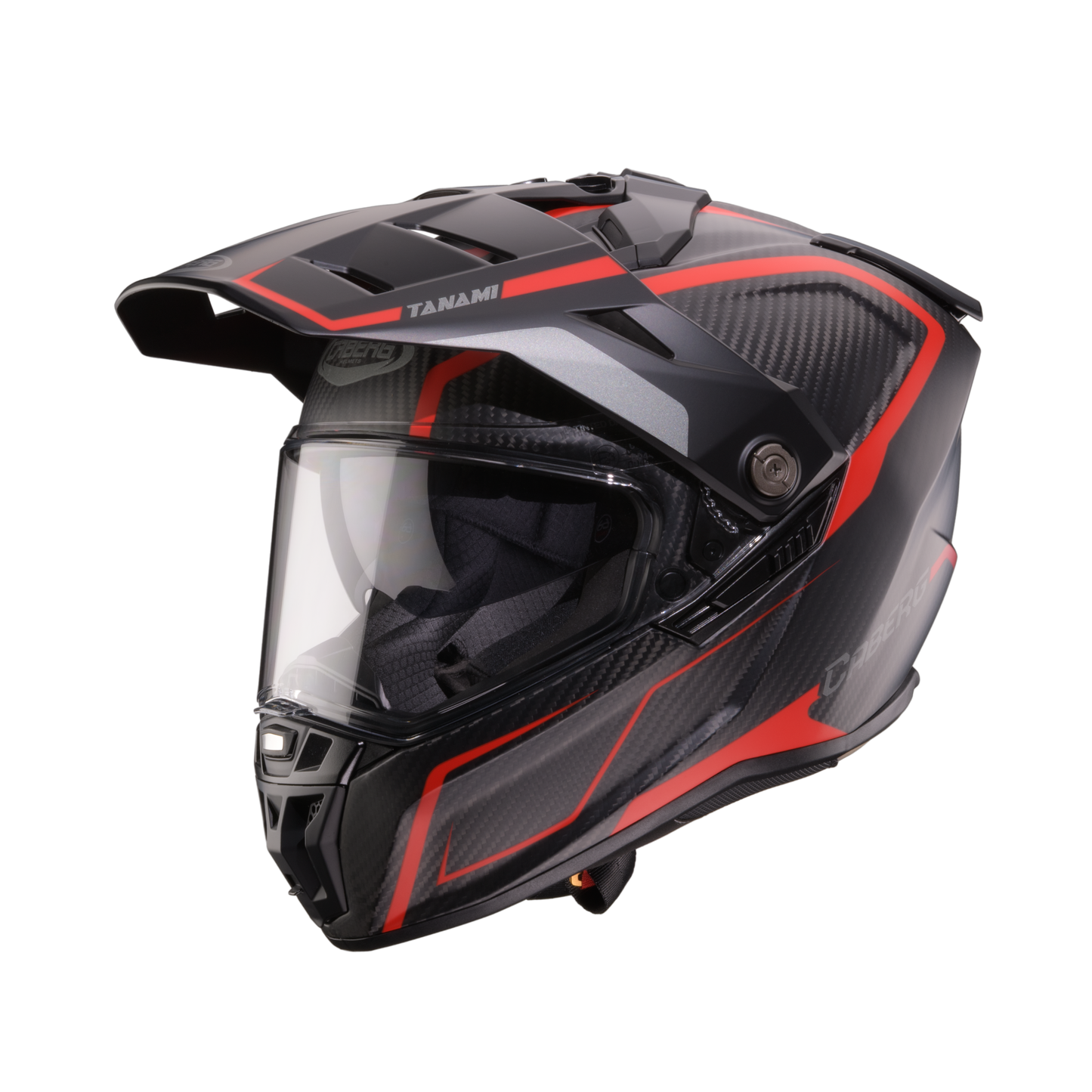Tanami Carbon Gravity Red & Grey Full Face Motorbike Helmet