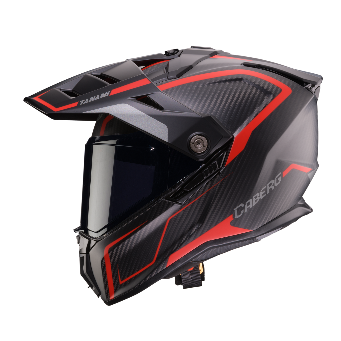 Tanami Carbon Gravity Red & Grey Full Face Motorbike Helmet
