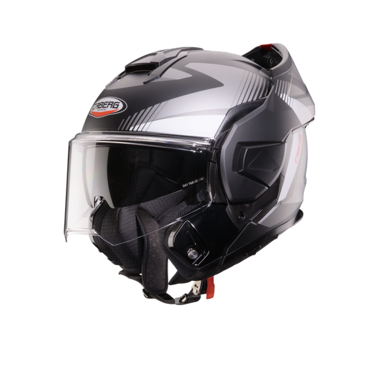 Trip Lunar Matt Black, Grey, White & Anthracite Flip Up Motorbike Helmet