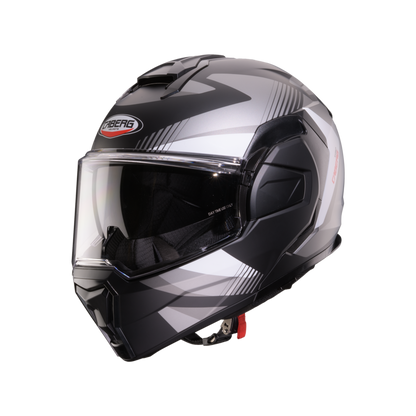 Trip Lunar Matt Black, Grey, White & Anthracite Flip Up Motorbike Helmet