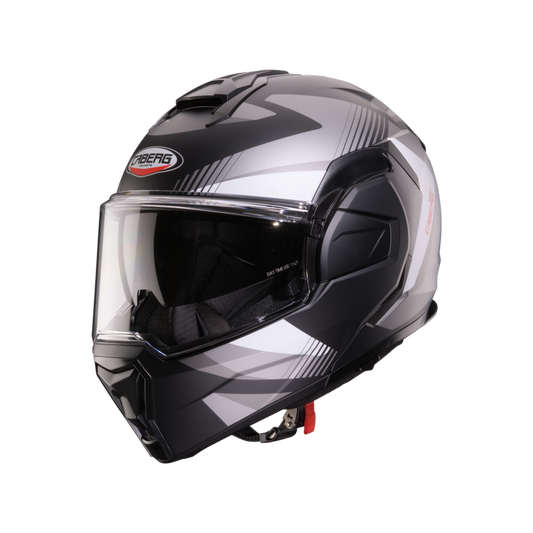 Trip Lunar Matt Black, Grey, White & Anthracite Flip Up Motorbike Helmet