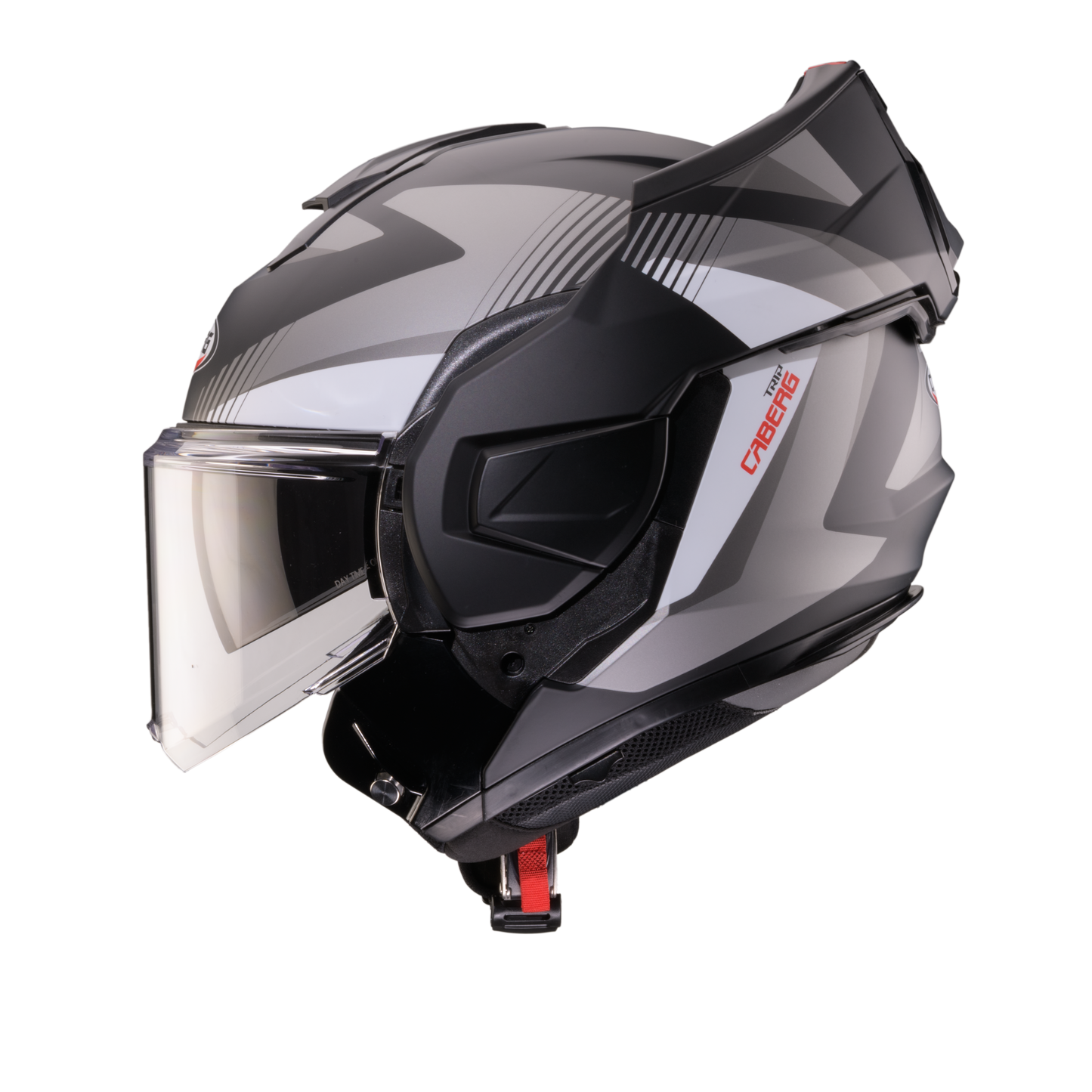 Trip Lunar Matt Black, Grey, White & Anthracite Flip Up Motorbike Helmet