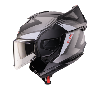 Trip Lunar Matt Black, Grey, White & Anthracite Flip Up Motorbike Helmet