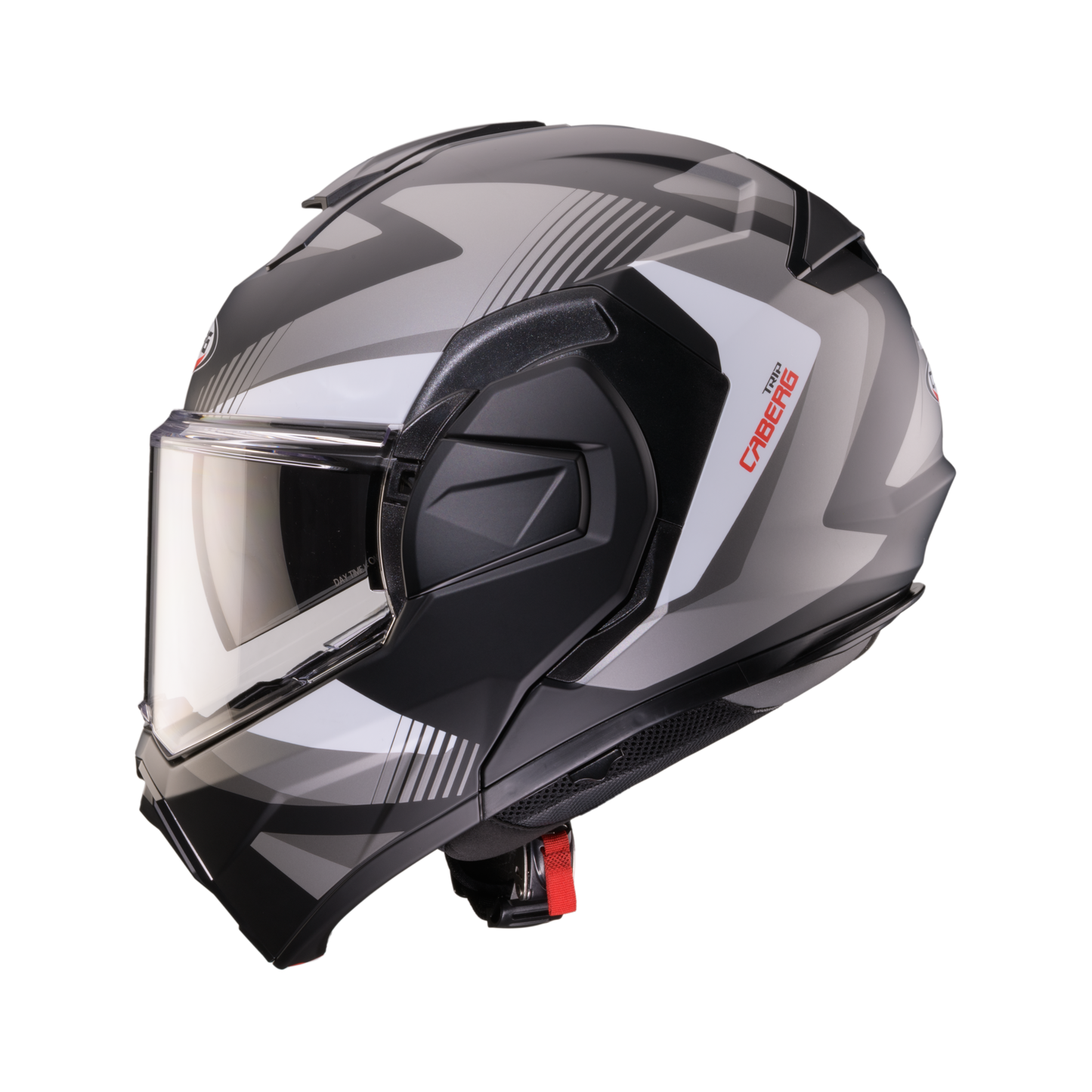 Trip Lunar Matt Black, Grey, White & Anthracite Flip Up Motorbike Helmet