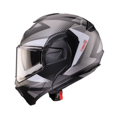 Trip Lunar Matt Black, Grey, White & Anthracite Flip Up Motorbike Helmet
