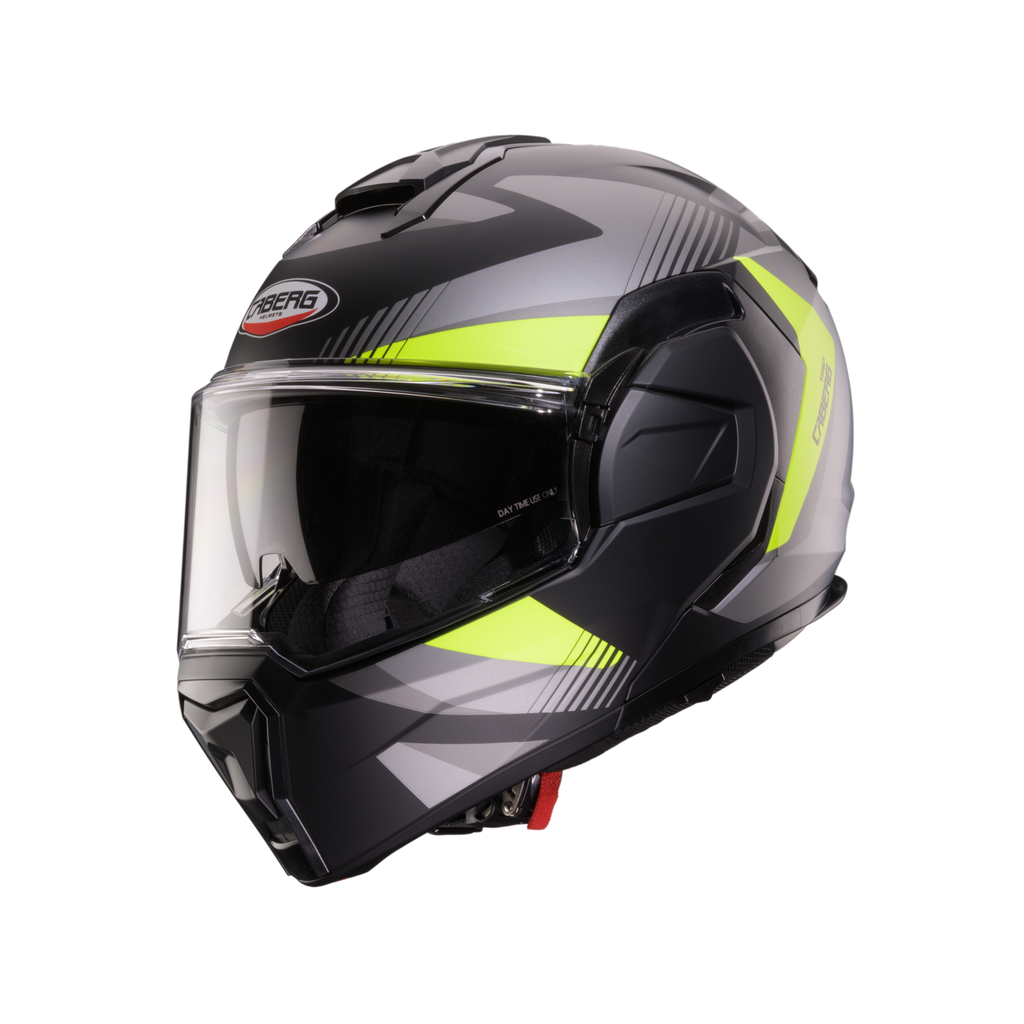 Trip Lunar Matt Black, Grey, Yellow Fluorescent & Anthracite Flip Up Motorbike Helmet