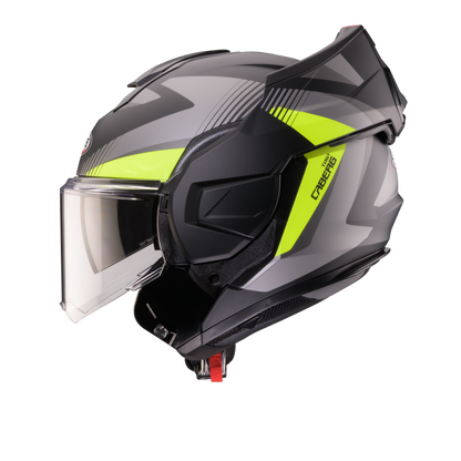 Trip Lunar Matt Black, Grey, Yellow Fluorescent & Anthracite Flip Up Motorbike Helmet