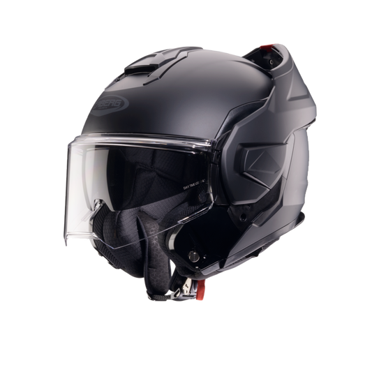 Trip Matt Black Flip Up Motorbike Helmet