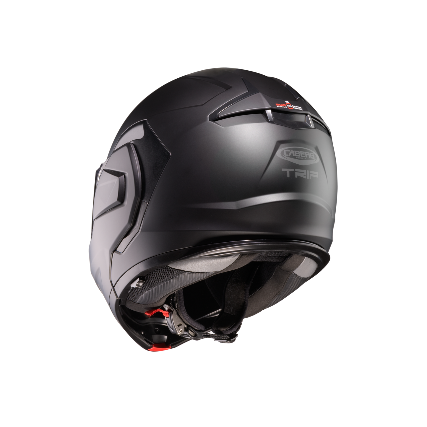 Trip Matt Black Flip Up Motorbike Helmet