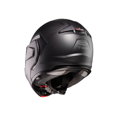 Trip Matt Black Flip Up Motorbike Helmet