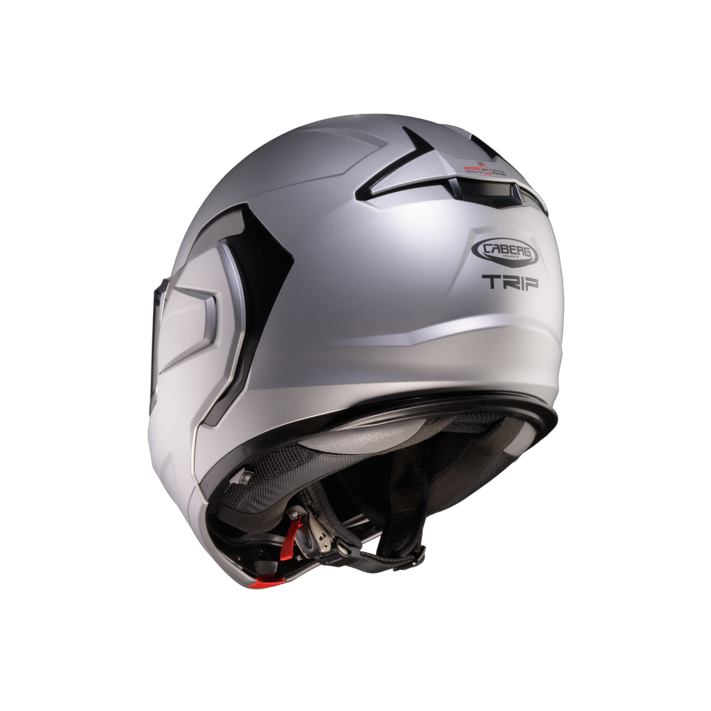Trip Matt Silver Flip Up Motorbike Helmet