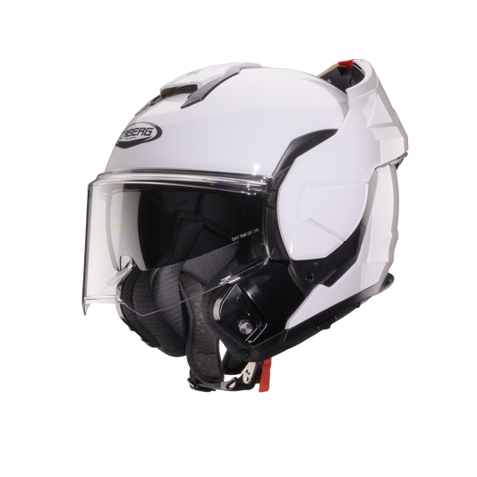 Trip White Flip Up Motorbike Helmet