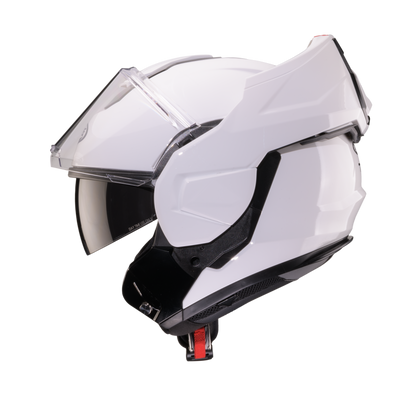 Trip White Flip Up Motorbike Helmet