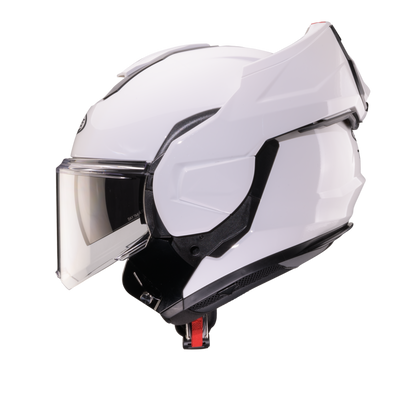 Trip White Flip Up Motorbike Helmet