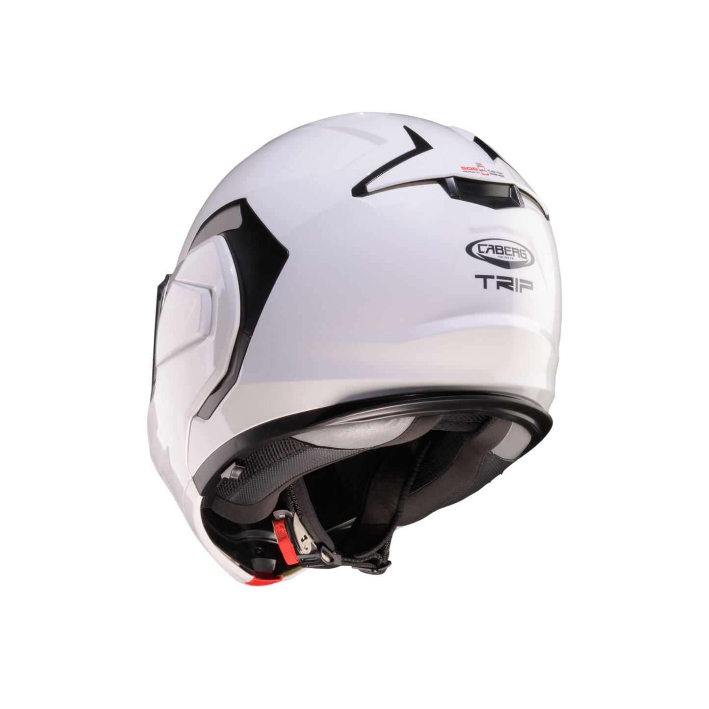 Trip White Flip Up Motorbike Helmet