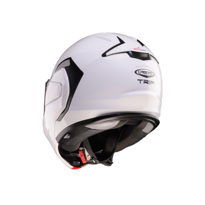 Trip White Flip Up Motorbike Helmet