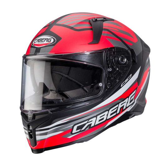 Avalon X Kira Matt Black, Grey & Red Motorbike Helmet