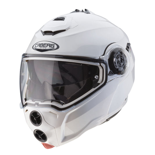 Droid Metal White Motorbike Helmet