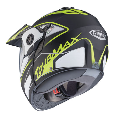 Tourmax Marathon Matt Black, White & Yellow Fluo Motorbike Helmet