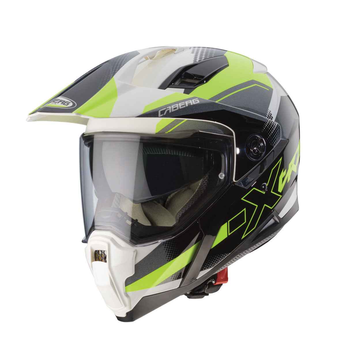 X-Trace Spark Matt Black, Anthracite & Yellow Fluo Motorbike Helmet