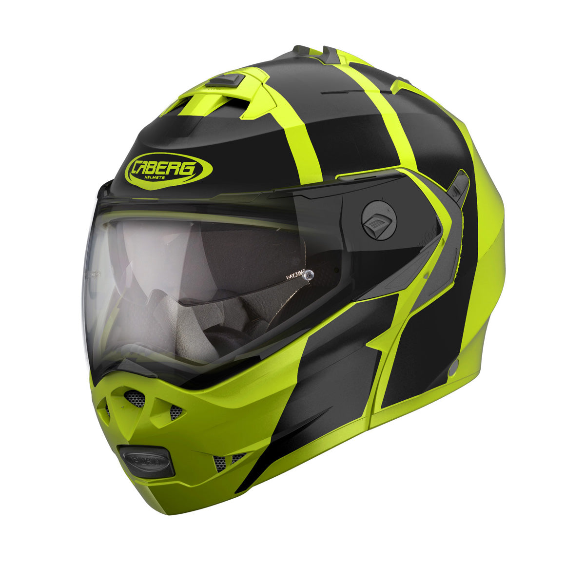Duke 2 Impact Yellow Fluo & Black Motorbike Helmet - XS