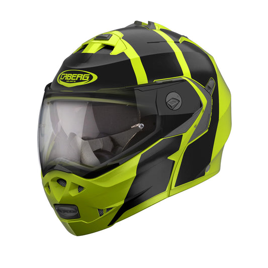 Duke 2 Impact Yellow Fluo & Black Motorbike Helmet - XS