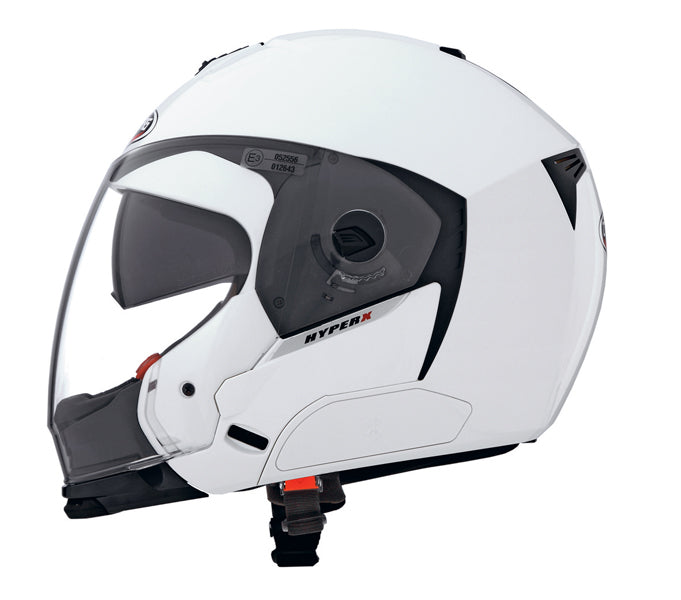 Hyper X Metal White Motorbike Helmet - XS