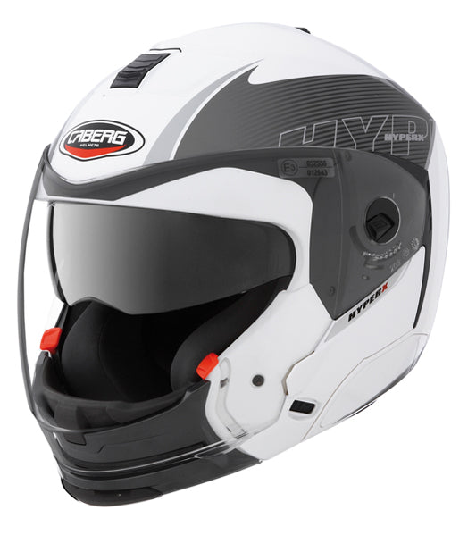 Hyper X Mod White & Anthracite Motorbike Helmet - XS