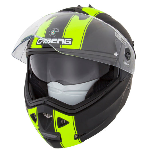 Duke 2 Legend Matt Black & Fluo Motorbike Helmet