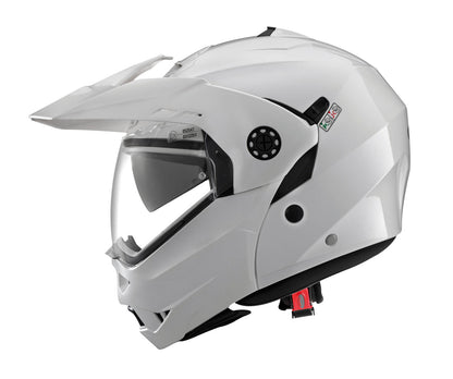 Tourmax Metal White Motorbike Helmet - XS