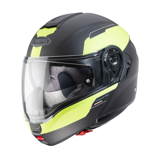 Levo Prospect Matt Black & Yellow Motorcycle Helmet