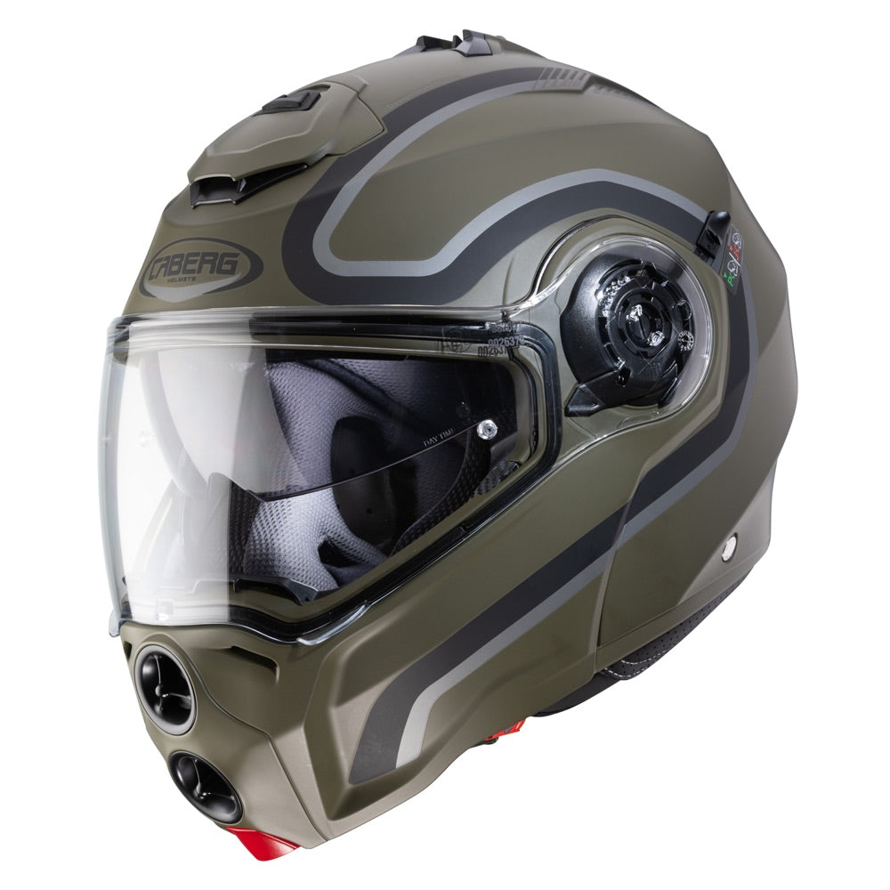 Droid Pure Matt Green, Black & Anthracite Motorbike Helmet