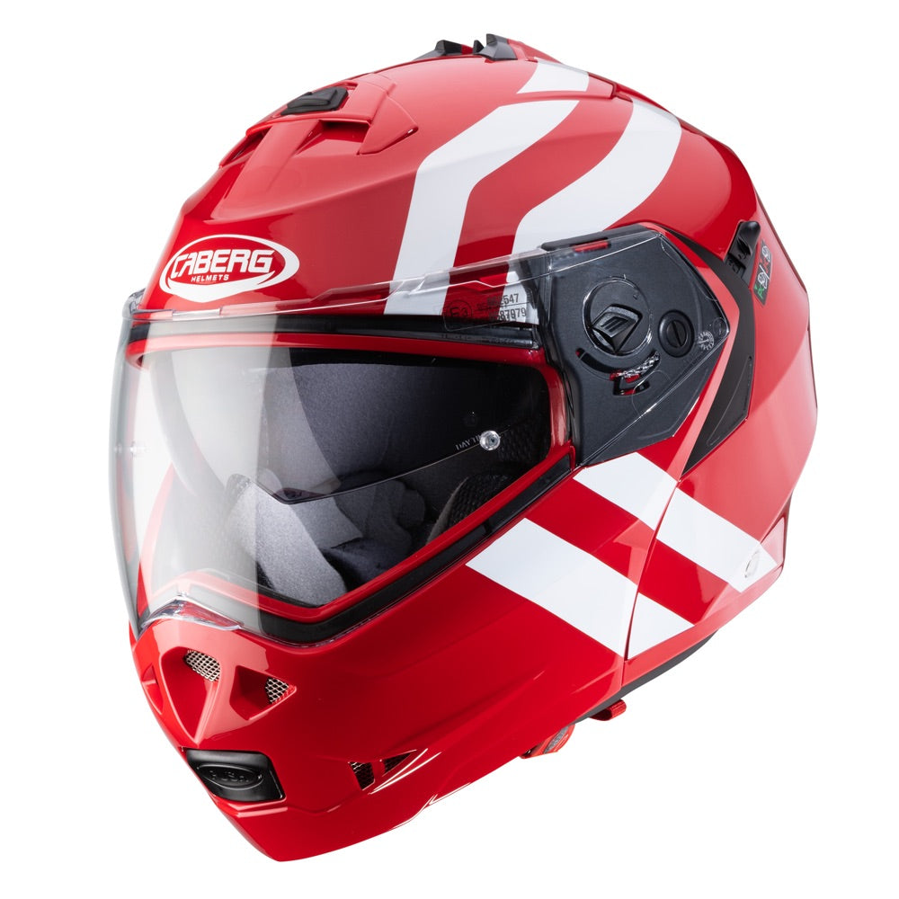 Duke 2 Super Legend Red & White Motorbike Helmet